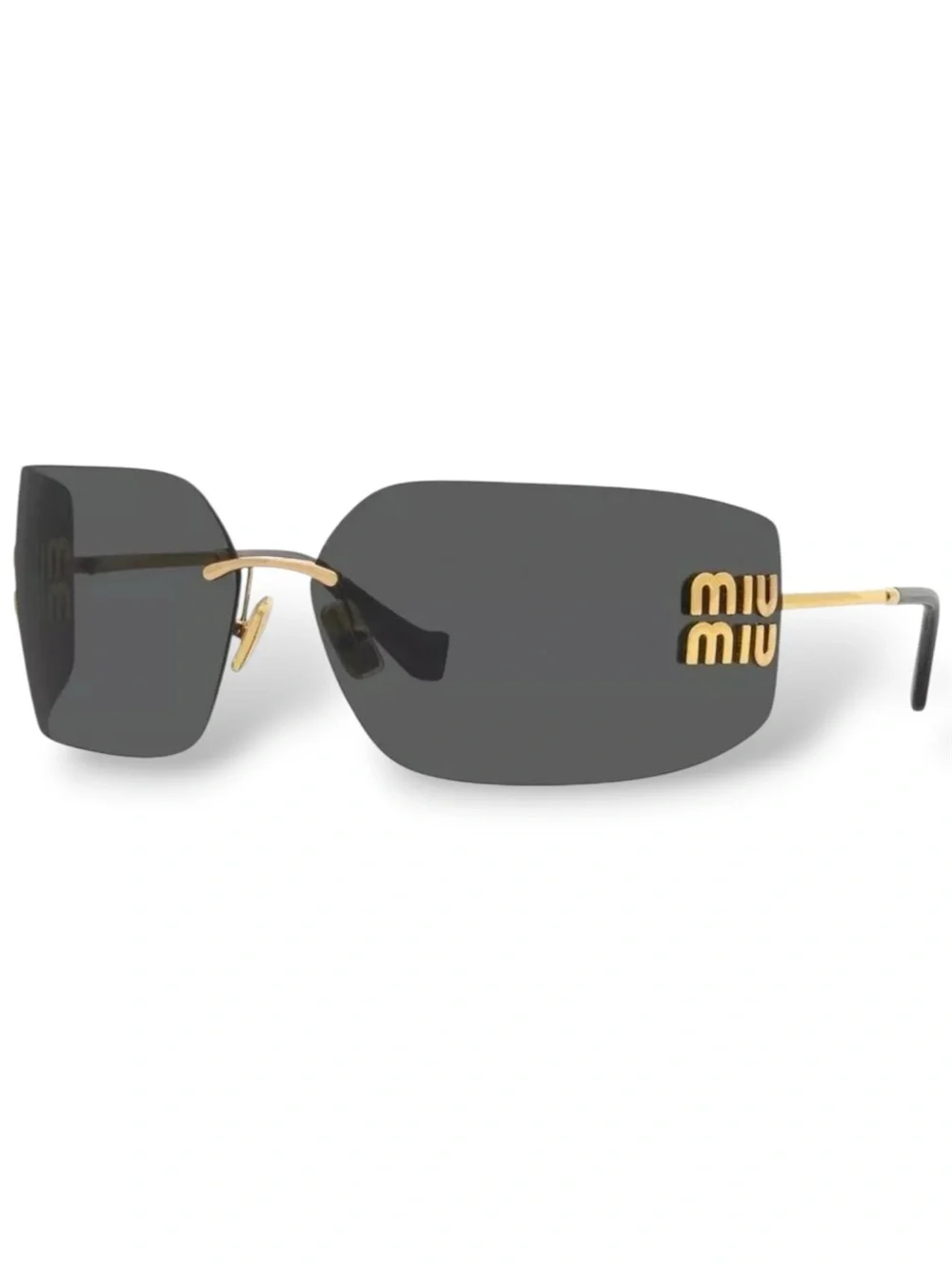Miu Miu OMU 54YS Gold/ Dark Gray Lense Sunglasses